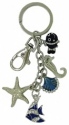Kubla Crafts Bejeweled Enamel 1499 Starfish Key Ring