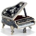Kubla Crafts Bejeweled Enamel 3366 Piano Box