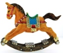 Kubla Crafts Bejeweled Enamel 3747BR Rocking Horse Box