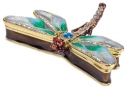 Kubla Crafts Bejeweled Enamel 3749GR Green Dragonfly Box