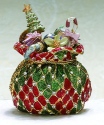 Kubla Crafts Bejeweled Enamel 3960 Christmas Toy Sack Box