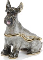 Kubla Crafts Bejeweled Enamel KUB 00 4029 Schnauzer Dog Box