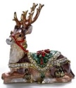 Kubla Crafts Bejeweled Enamel 4126 Reindeer Reclining Box