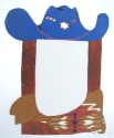 Kubla Crafts Bejeweled Enamel 0028 Cowboy Hat Hand Painted Frame