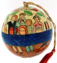 Kubla Crafts Cloisonne 0040-N Village Ball Ornament