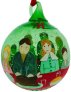 Kubla Crafts Cloisonne 0071- Glass Ball Hand Painted Family Dinner Ornament
