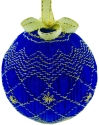 Kubla Crafts Cloisonne 0115BN Smocked Ornament Blue