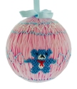Kubla Crafts Cloisonne 0115P Smocked Ornament Pink