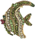 Kubla Crafts Bejeweled Enamel 0227- Austrian Crystal Angelfish Brooch