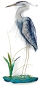 Kubla Crafts Capiz 0242- Capiz Blue Heron Wall Decor