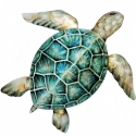 Kubla Crafts Capiz 0243GR Extra Large Green Capiz Sea Turtle Wall Decor