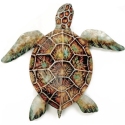 Kubla Crafts Capiz 0244- Shell and Metal Wall Capiz Sea Turtle Wall Decor