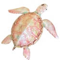 Kubla Crafts Capiz 0244P Pink Sea Turtle Wall Decor Capiz Shell and Metal