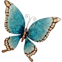 Kubla Crafts Capiz 0252B Blue Butterfly Wall Decor Capiz Shell and Metal