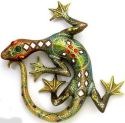 Kubla Crafts Capiz 0324GN Large Mosaic Lizard Wall Decor