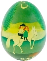 Kubla Crafts Capiz 0325B Hand Painted Wooden Egg