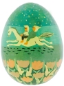 Kubla Crafts Capiz 0325C Hand Painted Wooden Egg
