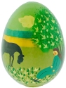 Kubla Crafts Capiz 0325E Hand Painted Wooden Egg