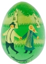 Kubla Crafts Capiz 0325H Hand Painted Wooden Egg