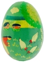 Kubla Crafts Capiz 0325L Hand Painted Wooden Egg