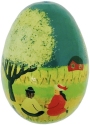 Kubla Crafts Capiz 0325O Hand Painted Wooden Egg