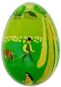 Kubla Crafts Capiz 0325P Hand Painted Wooden Egg