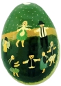 Kubla Crafts Capiz 0325Q Hand Painted Wooden Egg