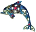 Kubla Crafts Capiz 0332 Mosaic Dolphin Wall Decor