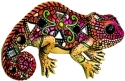 Special Sale SALE0350- Kubla Crafts Capiz 0350- Red Chameleon