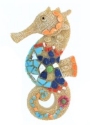 Kubla Crafts Capiz 0352R Mosaic Seahorse Magnet Set of 6