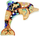 Kubla Crafts Capiz 0386- Large Dolphin Wall Decor