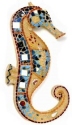 Kubla Crafts Capiz 0387- Mosaic Seahorse Wall Decor Set of 2