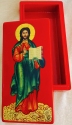 Kubla Crafts Capiz 0430- Jesus Lacquered Box