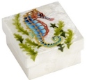 Kubla Crafts Capiz 1290 Seahorse Capiz Box