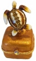 Kubla Crafts Bejeweled Enamel 3113 Sea Turtle on Box