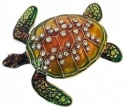 Kubla Crafts Bejeweled Enamel 3115 Mini Sea Turtle Box
