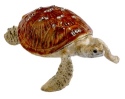 Kubla Crafts Bejeweled Enamel KUB 1 3248 Sea Turtle Box