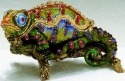 Kubla Crafts Bejeweled Enamel 3908- Bejeweled Lizard Box