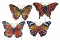 Kubla Crafts Cloisonne 4372P Cloisonne Butterflies Pick Set of 4