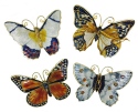Kubla Crafts Cloisonne 4374- Cloisonne Butterflies Ornament Set of 4