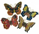 Kubla Crafts Cloisonne KUB 1 4395 Cloisonne Butterflies Ornament Set of 4