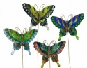 Kubla Crafts Cloisonne KUB 1 4396P Cloisonne Butterflies Pick Set of 4