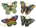 Kubla Crafts Cloisonne 4397 Cloisonne Butterflies Ornament Set of 4