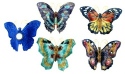 Kubla Crafts Cloisonne 4397M Cloisonne Butterfly Magnet Set of 4