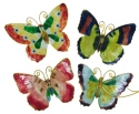 Kubla Crafts Cloisonne 4398 Cloisonne Butterflies Ornament Set of 4