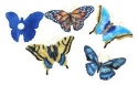 Kubla Crafts Cloisonne KUB 1 4401M Cloisonne Butterfly Magnet Set of 4