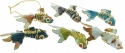 Kubla Crafts Cloisonne 4611 Cloissone Small Koi Ornament Set of 6