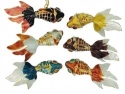 Kubla Crafts Cloisonne 4612 Cloissone Med Koi Ornament Set of 6