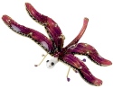 Kubla Crafts Cloisonne 4791PPi Bejeweled Purple Pink Dragonfly Ornament