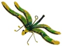 Kubla Crafts Cloisonne 4791TY Bejeweled Turquoise Yellow Dragonfly Ornament